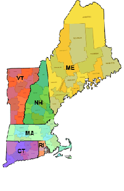 Map of New England